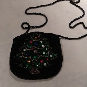 Small Beaded Christmas Purse